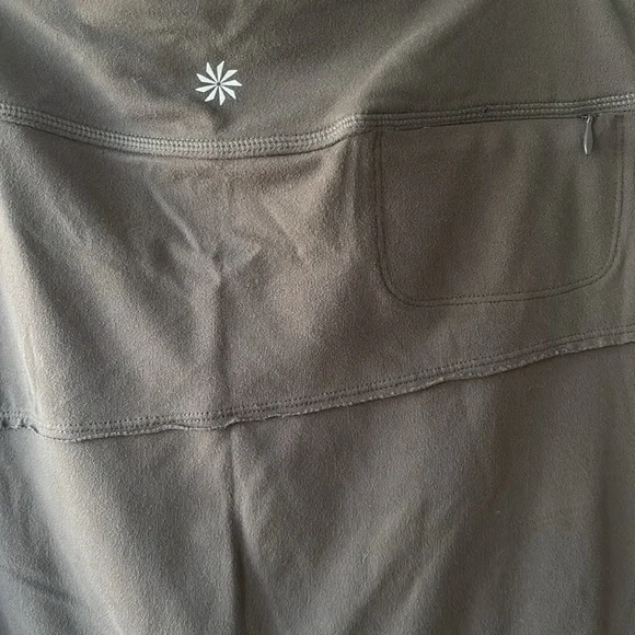 Athleta  Skirt Women Small Petite Grey Tiered Asymmetric Crescendo Peplum Hem - Picture 5 of 5